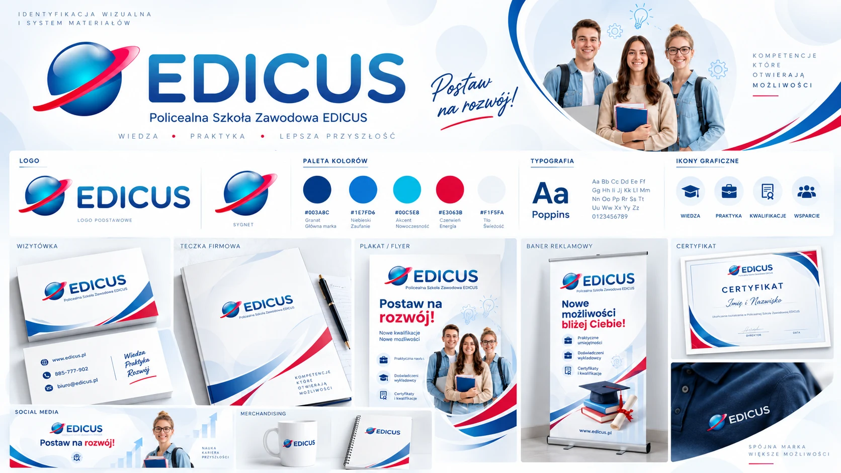 EDICUS — identyfikacja wizualna i system materiałów